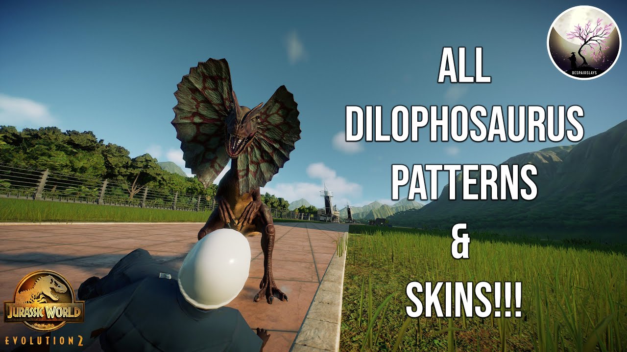 ALL DILOPHOSAURUS SKINS SHOWCASE!!! - Jurassic World Evolution 2