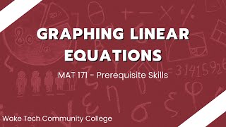 MAT 171--Graphing Linear Equations