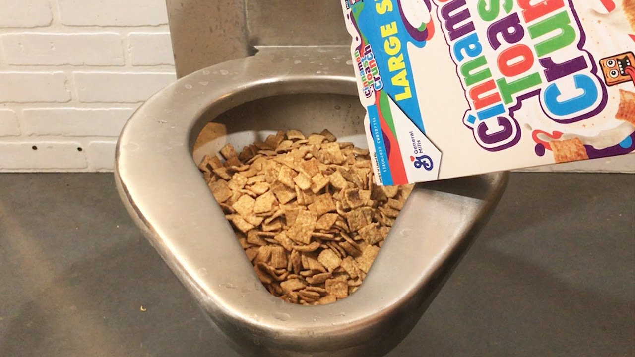 Prison Toilet Vs Box of Cinnamon Toast Crunch Cereal Will it Flush
