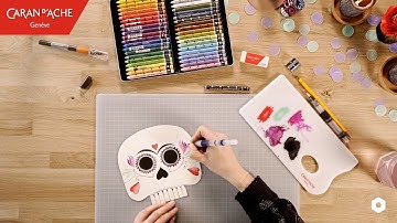 DIY Playful Mask – Tutorial Caran d’Ache with NEOCOLOR II