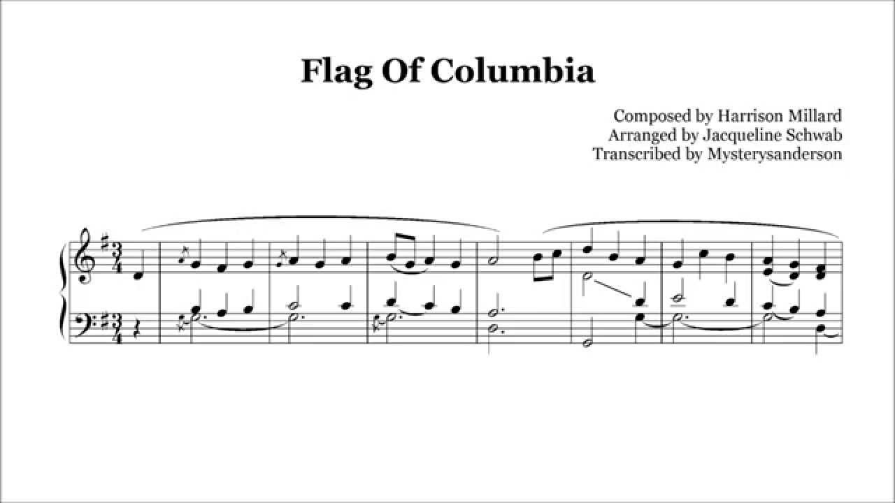 Flag Of Columbia Piano Youtube
