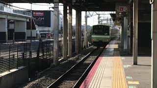 ◆JR難波行き　6両編成　201系　関西本線　久宝寺駅　「一人ひとりの思いを、届けたい　JR西日本」◆