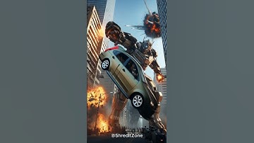 AI-Generated Giant Robot Attack! 🤖🔥