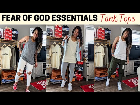 トップス FEAR OF GOD ESSENTIALS 3PACK TANKS Fear of God Essentials 3 Pack Dark Oatmeal Tank Tops | PacSun