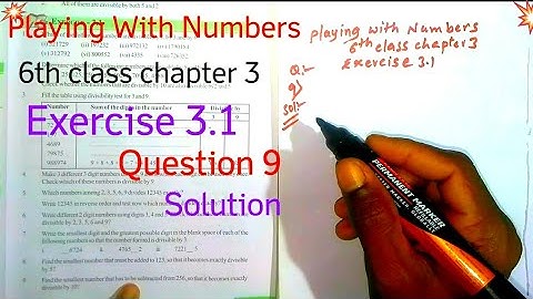 Playing With Numbers | 6th class maths | chapter 3 | Exercise 3.1 | 9.Question |Solution | #6thclass