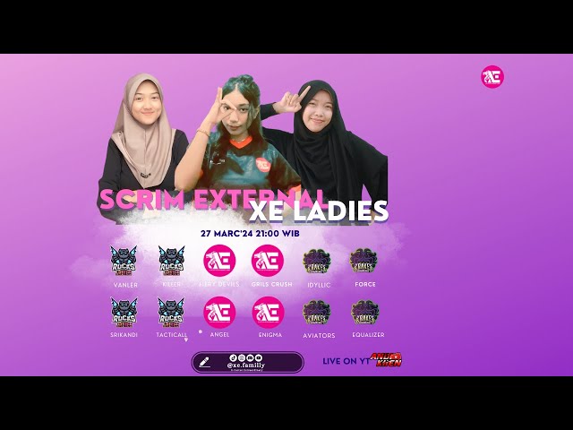 🔴[LIVE] SCRIM EXTERNAL LADIES XE FAMILLY - FREE FIRE INDONESIA 2024 by Andi khen class=