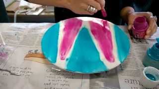 Porcelaine Painting - Diy Summer Plate Using Pebeo Porcelaine Paints - Crafty Crusaders