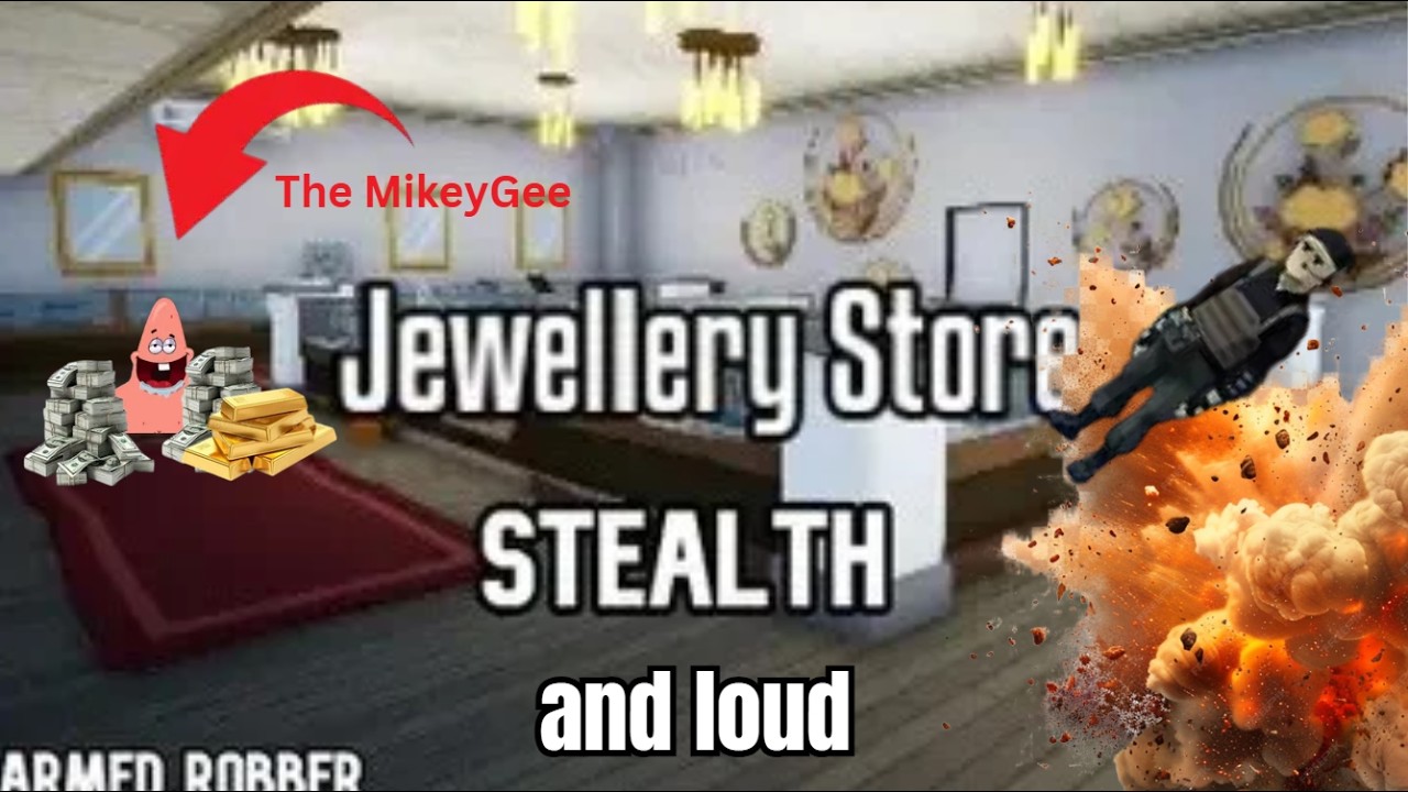 one armed robber tutorial jewelry store - YouTube
