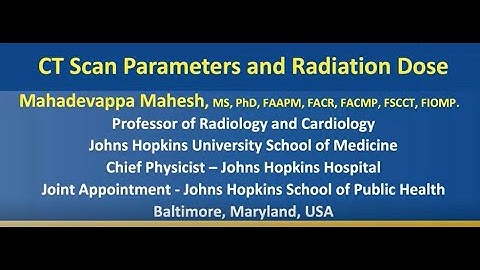 CT scan parameters and radiation dose