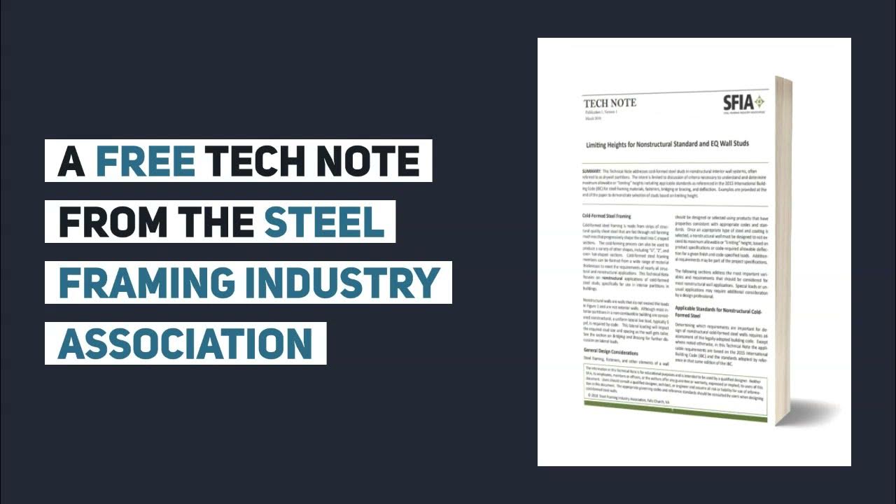 SFIA Tech Note Limiting Heights for Nonstructural Standard and EQ Wall