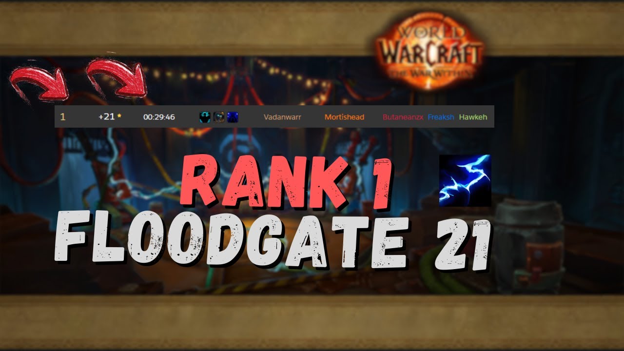 Rank 1 Floodgate +21 as Elemental Shaman, M+ Season 3 - TWW