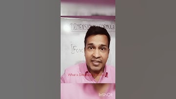 what is Dimensional Formula? #shorts