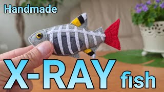 Handmade X-Ray Fish Felt Sea Creature Toy Home Decor Personalized Gift Felt Fish Toy