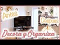 Organizando y Decorando mi Sala - Comedor | Tips para poner Cortinas de forma Economica