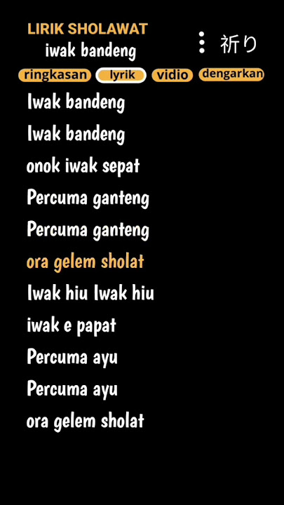 Download lagu lirik lagu sholawat iwak bandeng