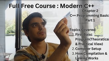 C++ Programming Basics (Basic program, Compiler Setup, Compilation & Linking)