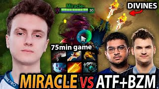 MIRACLE God Carry meets BZM & ATF in a 75 MIN Ranked GAME dota 2