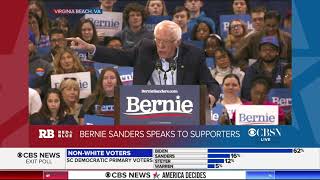 Bernie Sanders addresses supporters after South Carolina primary