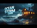 Stormy Ocean Cliff Cabin 🌧 Rain & Crashing Waves for Sleep (8 Hours)