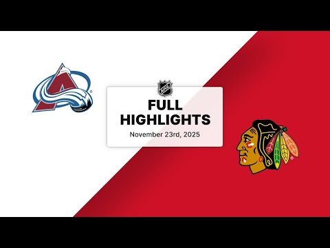 NHL Highlights | Avalanche vs. Blackhawks | November 23, 2025