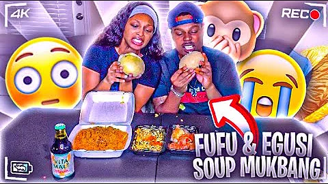 Trying FUFU and EGUSI soup for the first time | African Food