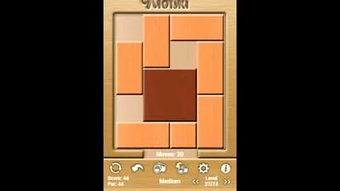 Klotski Medium Level 27 of 74 par solution