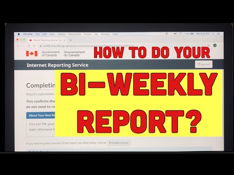 How to do Your EI BI-WEEKLY REPORT?  Receive EMPLOYMENT INSURANCE Benefits for Internet Reporting.