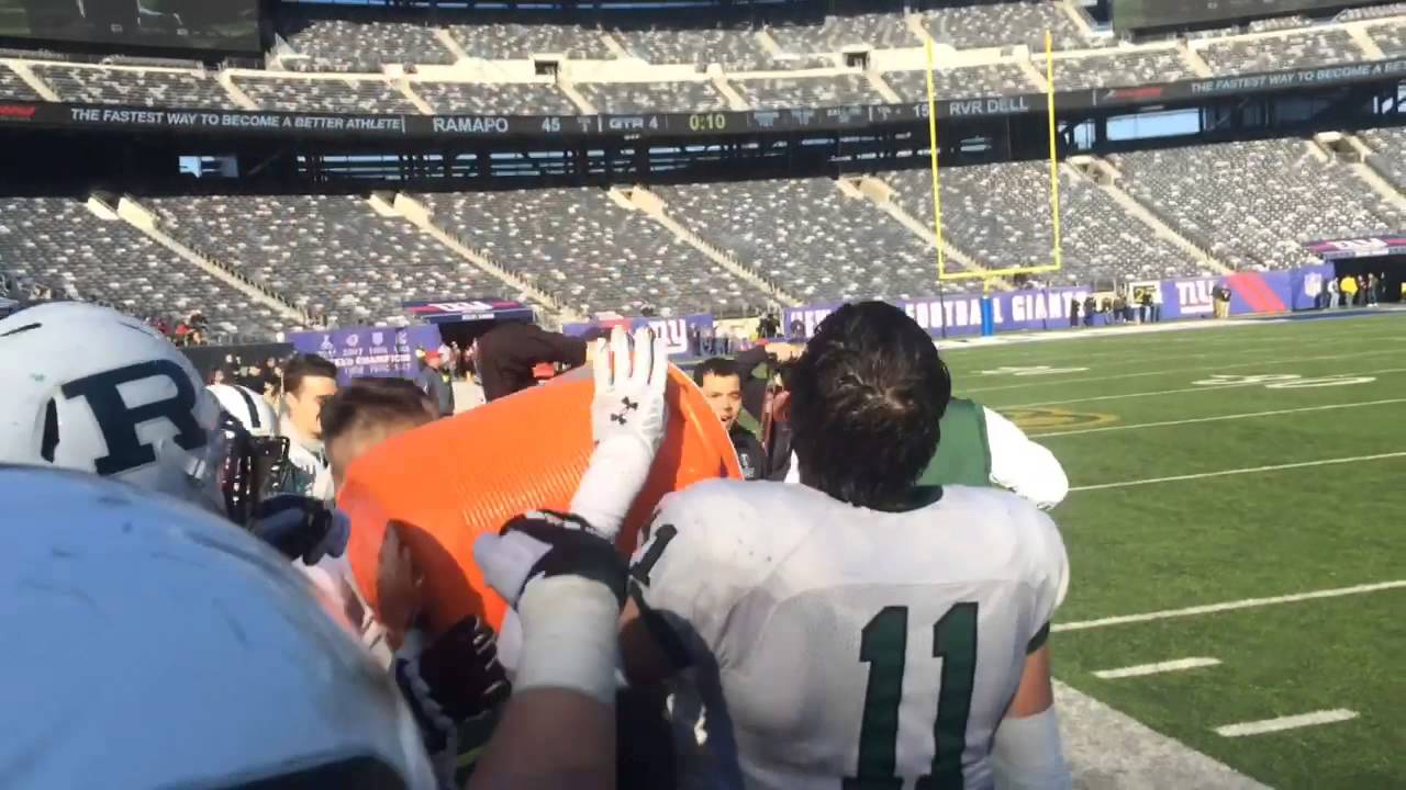 Ramapo gives coach Drew Gibbs the water-cooler celebration