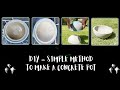 DIY Simplest way to make a concrete pot without a mold #ayukiacrafty