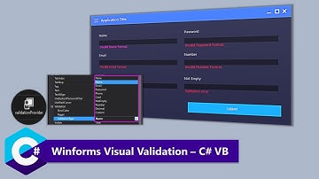 New Input validation component for WinForms with a fully visual approach  - No Code (C# VB)
