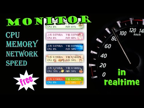 TrafficMonitor  -  monitor network speed, CPU and memory usage in real-time - Freeware