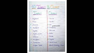 10 input devices name and Output devices name #input #inputdevices #outputdevices