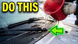 Fixing frozen wiper arms with warm water
