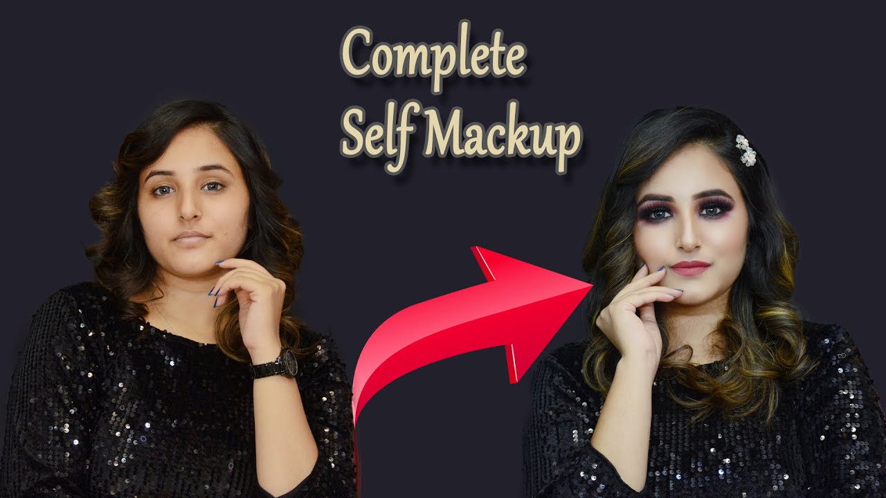 STEP BY STEP MAKEUP TUTORIAL FOR SOFT AND SMOKEY EYE MAKEUP LOOK (for beginners also) by DHRUVI