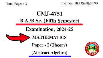Abstract Algebra PYQ