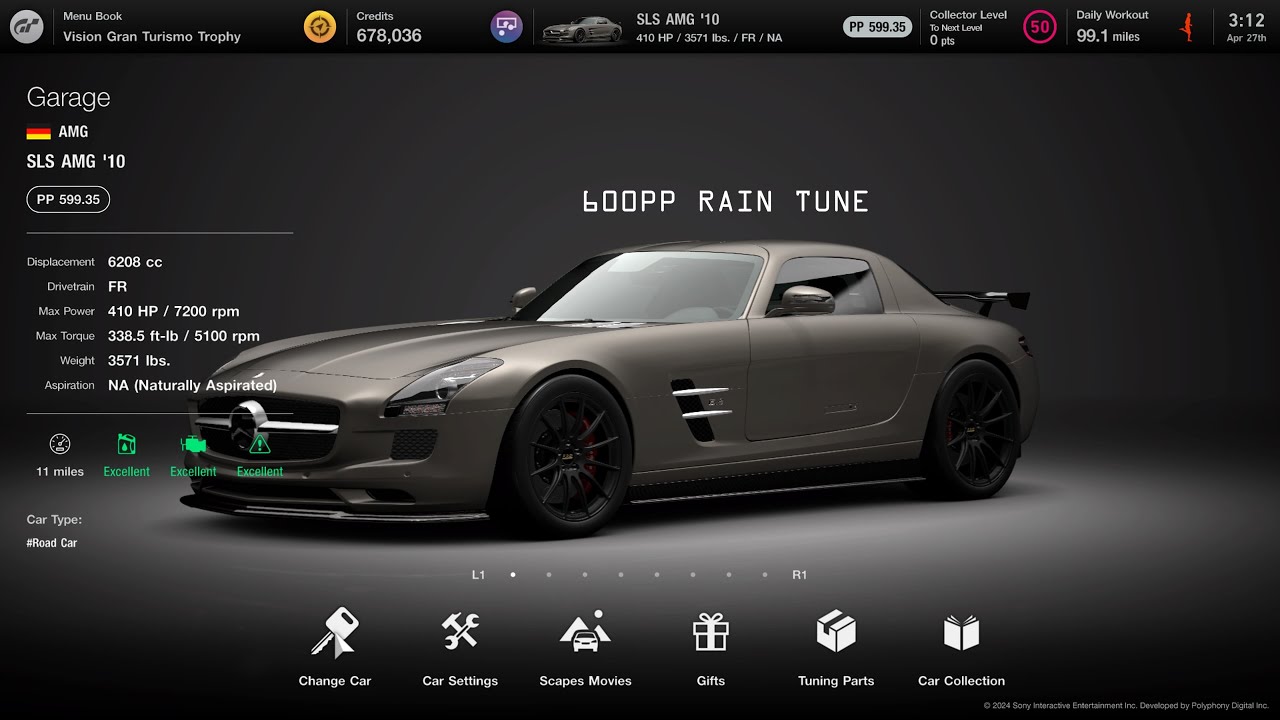 Gran Turismo 7] SLS AMG'10 600pp rain tune - YouTube