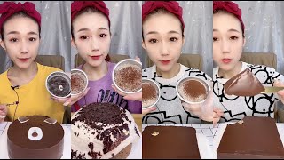 Chocolate Mousse Cake Party 초콜릿 무스 케이크 파티 케이크먹방 cake mukbang  CAKE MUKBANGSHOW EATINGSHOW 99 食べる,