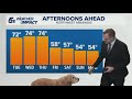 Cooper the Golden Retriever joins Skot Covert for the forecast