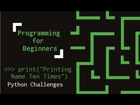 How to print name ten times in python 03 | Programming for beginners in ...