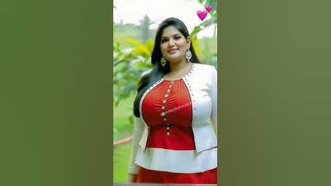 4k ai model in red and white colour dress #saree #shorts #plussize