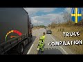 Flying past people truck dashcam compilation