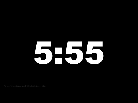 5 minutes 55 seconds [355 secs] clock timer countdown || Alarm Focus