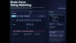 Brute-Force String Matching Animation - With Pseucode
