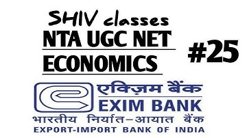EXIM Bank of India||UGC NET ECONOMICS||by Shivangi Bhatt @SHIVclasseseconomics
