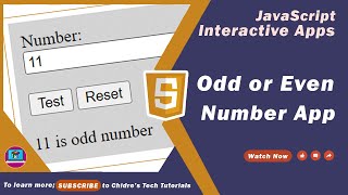 Odd or Even Number App in JavaScript - JavaScript Interactive Application 04