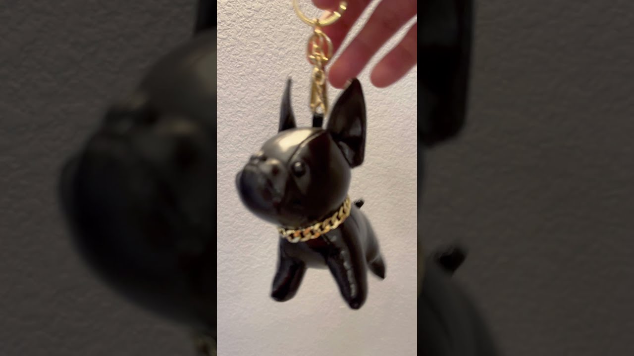 Louis Vuitton French Bulldog keychain/bag charm