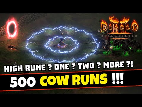 Diablo 2 resurrected - 500 COW runs, it's raining 