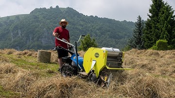 MountainPress 550 - Mini Round-Baler for Two-Wheel Tractors and Walk-Behind Mowers