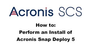 Acronis Snap Deploy 5: Installation