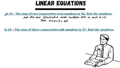 The sum of two consecutive even numbers is 42. find the numbers | The sum of three consecutive |